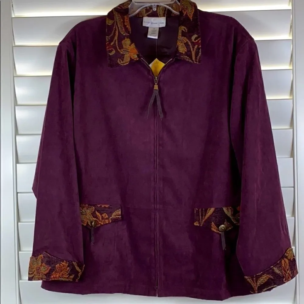 Susan Graver  Jacket detailed outline NWT